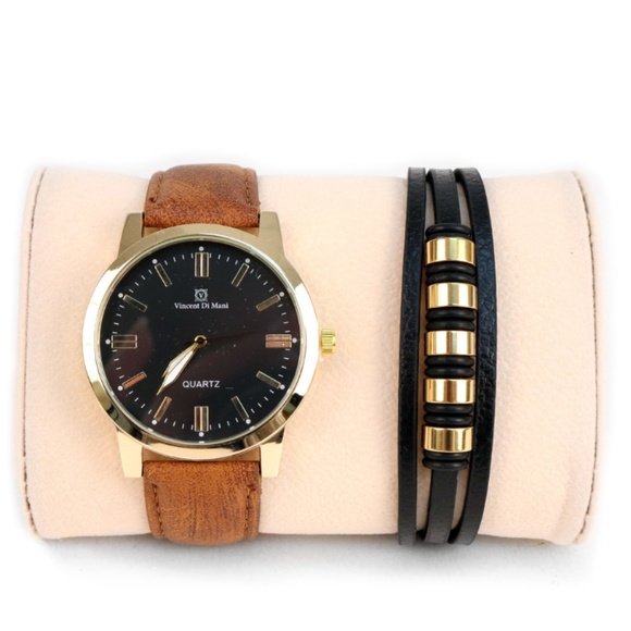 Men's Watch & Bracelet Gift Set - - Picture 1 of 3